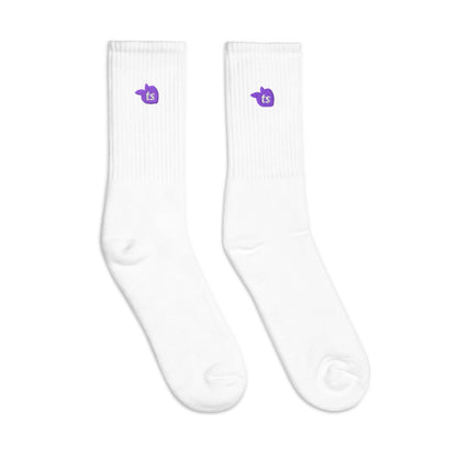 tsgabrielle • Men's • Embroidered Socks • White - tsgabrielle