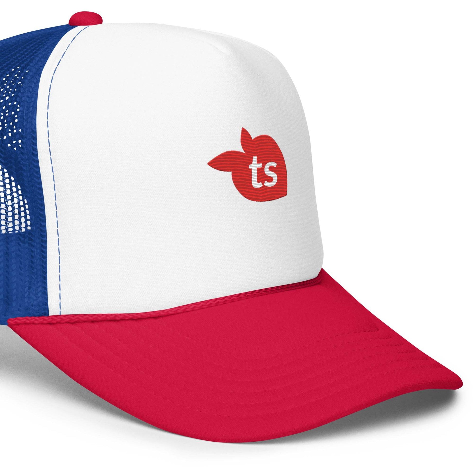 tsgabrielle • Foam Trucker Hat • Red and Blue - tsgabrielle