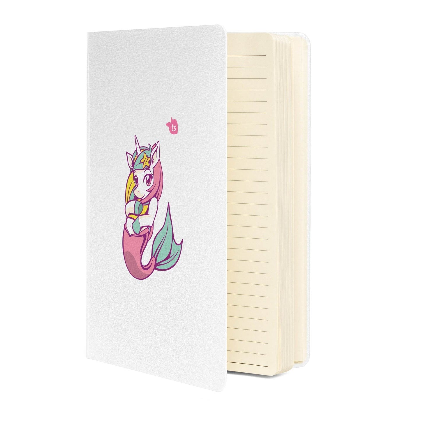JournalBook® by tsgabrielle • Unicorn - Lunabelle • Hardcover Bound Notebook • White - tsgabrielle
