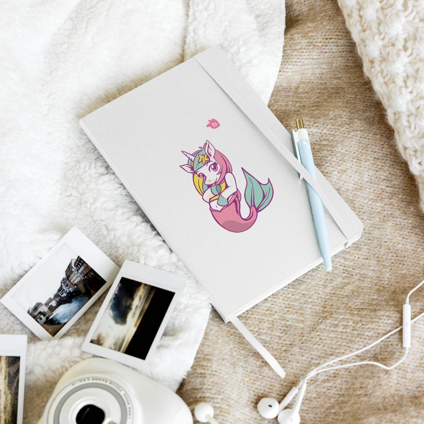 JournalBook® by tsgabrielle • Unicorn - Lunabelle • Hardcover Bound Notebook • White - tsgabrielle