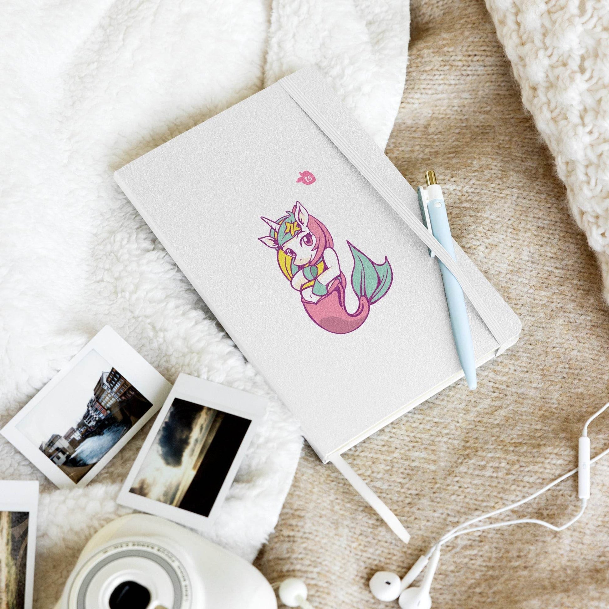 JournalBook® by tsgabrielle • Unicorn - Lunabelle • Hardcover Bound Notebook • White - tsgabrielle