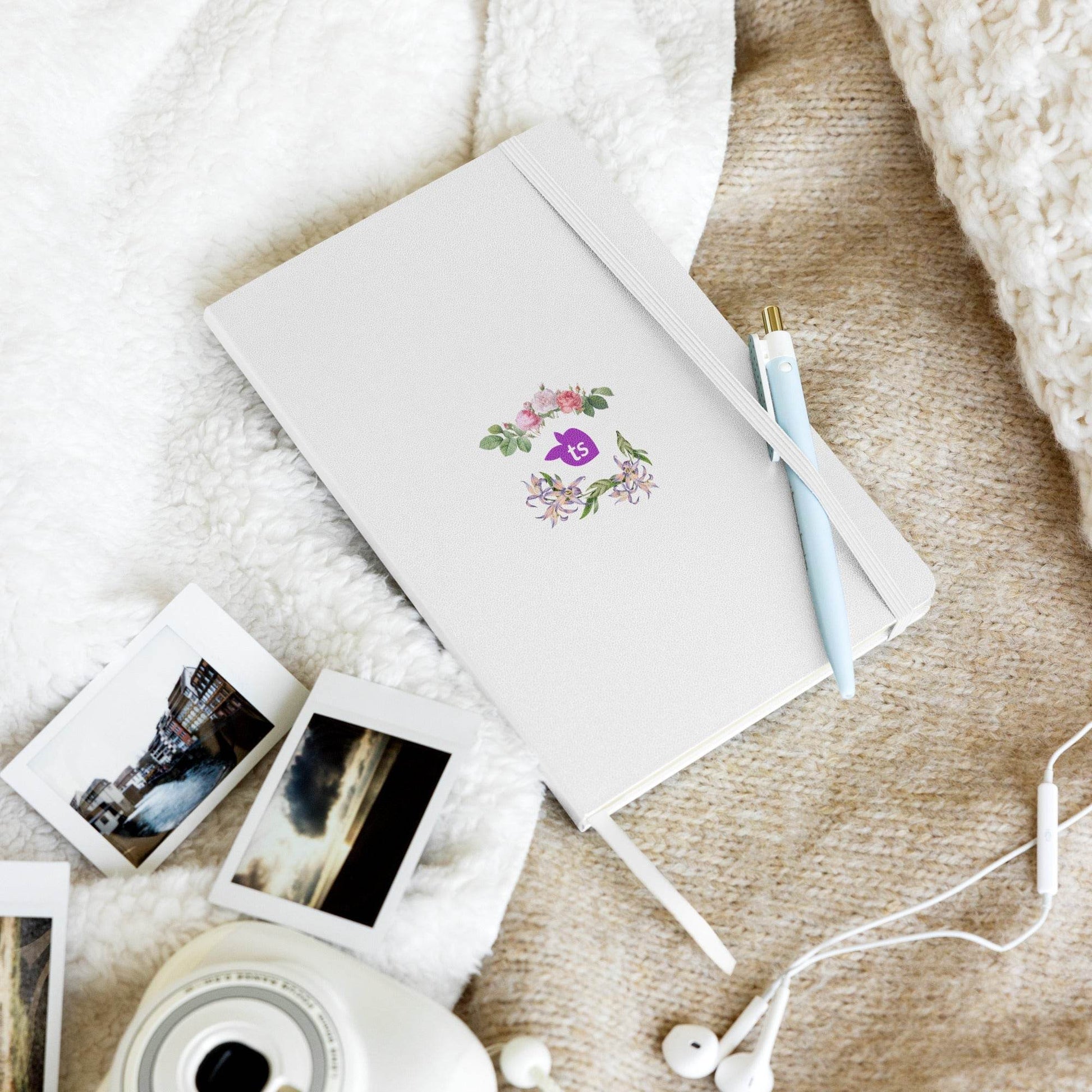 JournalBook® by tsgabrielle • TransFLOWer • Hardcover Bound Notebook • White - tsgabrielle