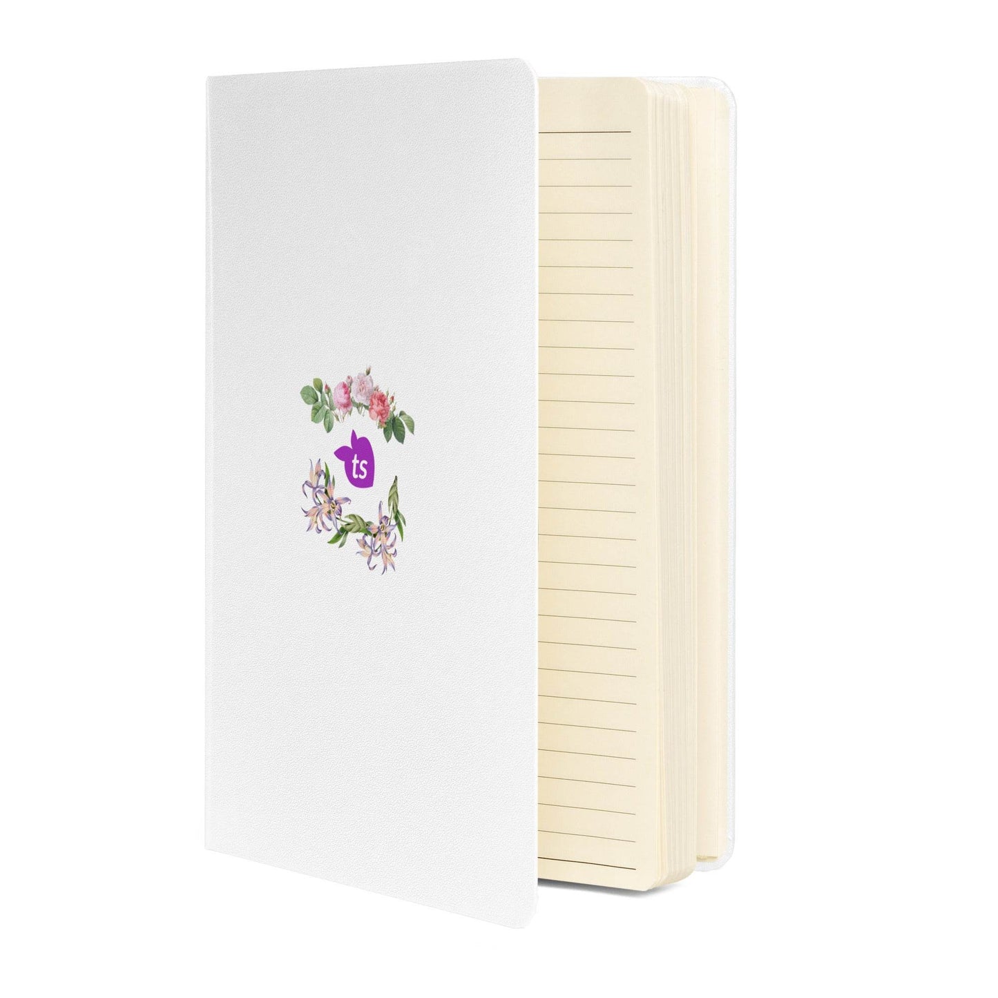 JournalBook® by tsgabrielle • TransFLOWer • Hardcover Bound Notebook • White - tsgabrielle