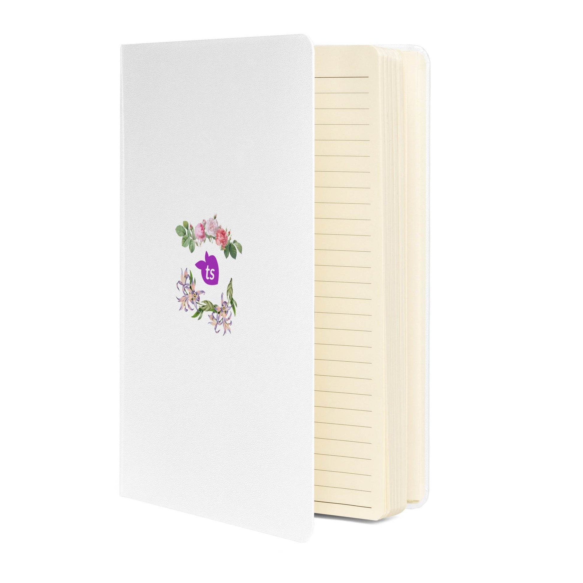 JournalBook® by tsgabrielle • TransFLOWer • Hardcover Bound Notebook • White - tsgabrielle