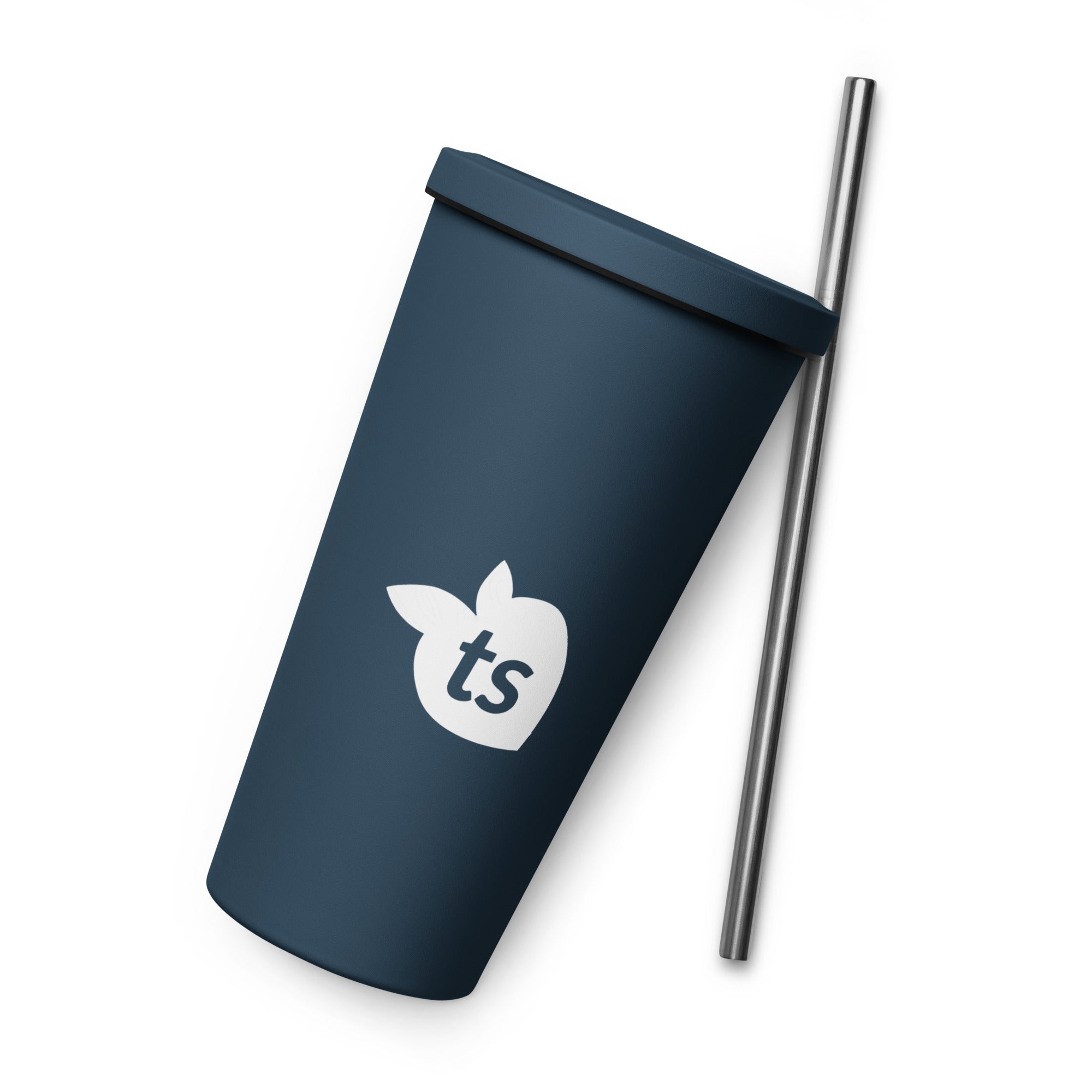tsgabrielle® • Insulated Tumbler with a Straw • Dark Navy • 20 oz