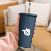 tsgabrielle® • Insulated Tumbler with a Straw • Dark Navy • 20 oz