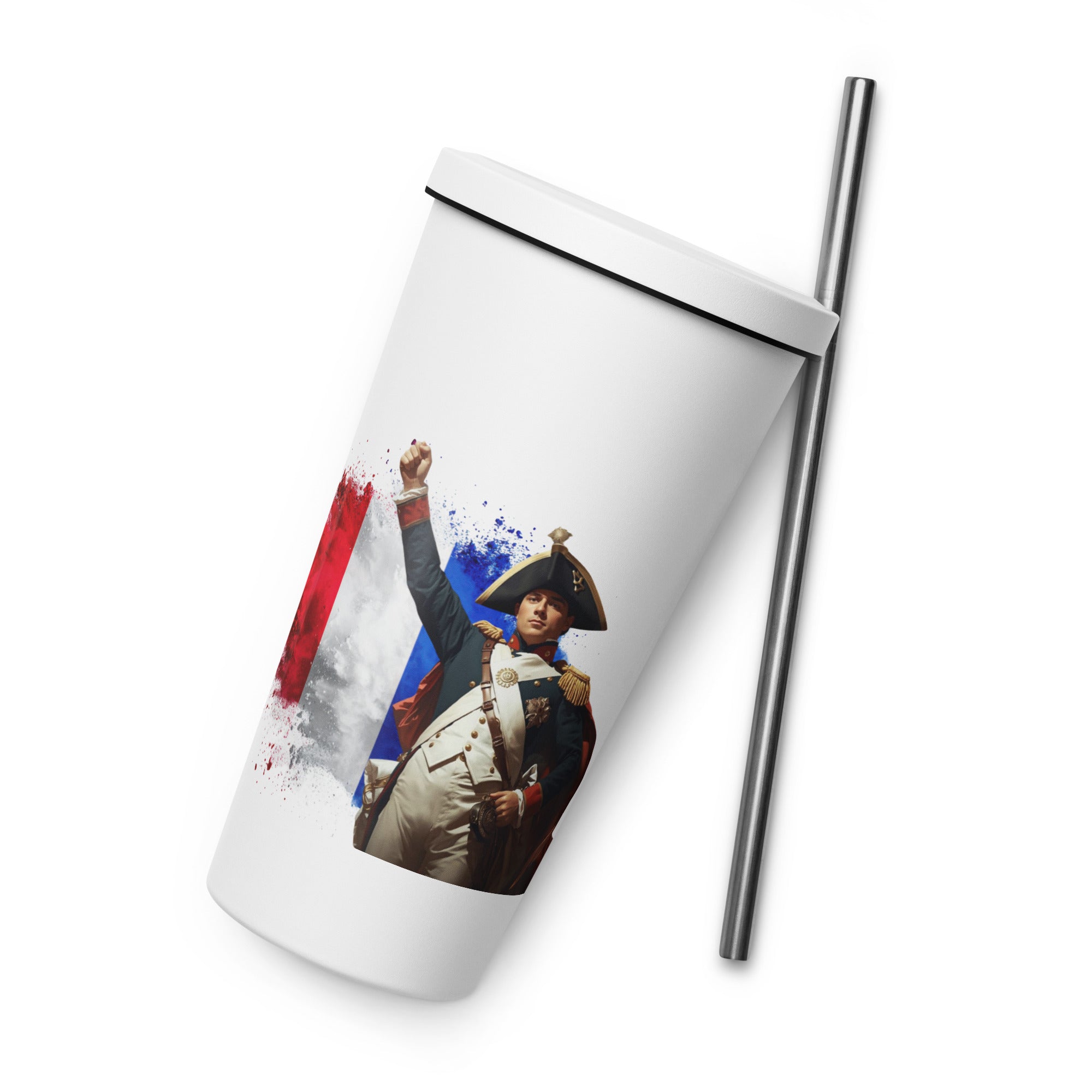 tsgabrielle® • Paris - Napoleon Bonaparte • Tumbler • Stainless Steel • White • 20 oz