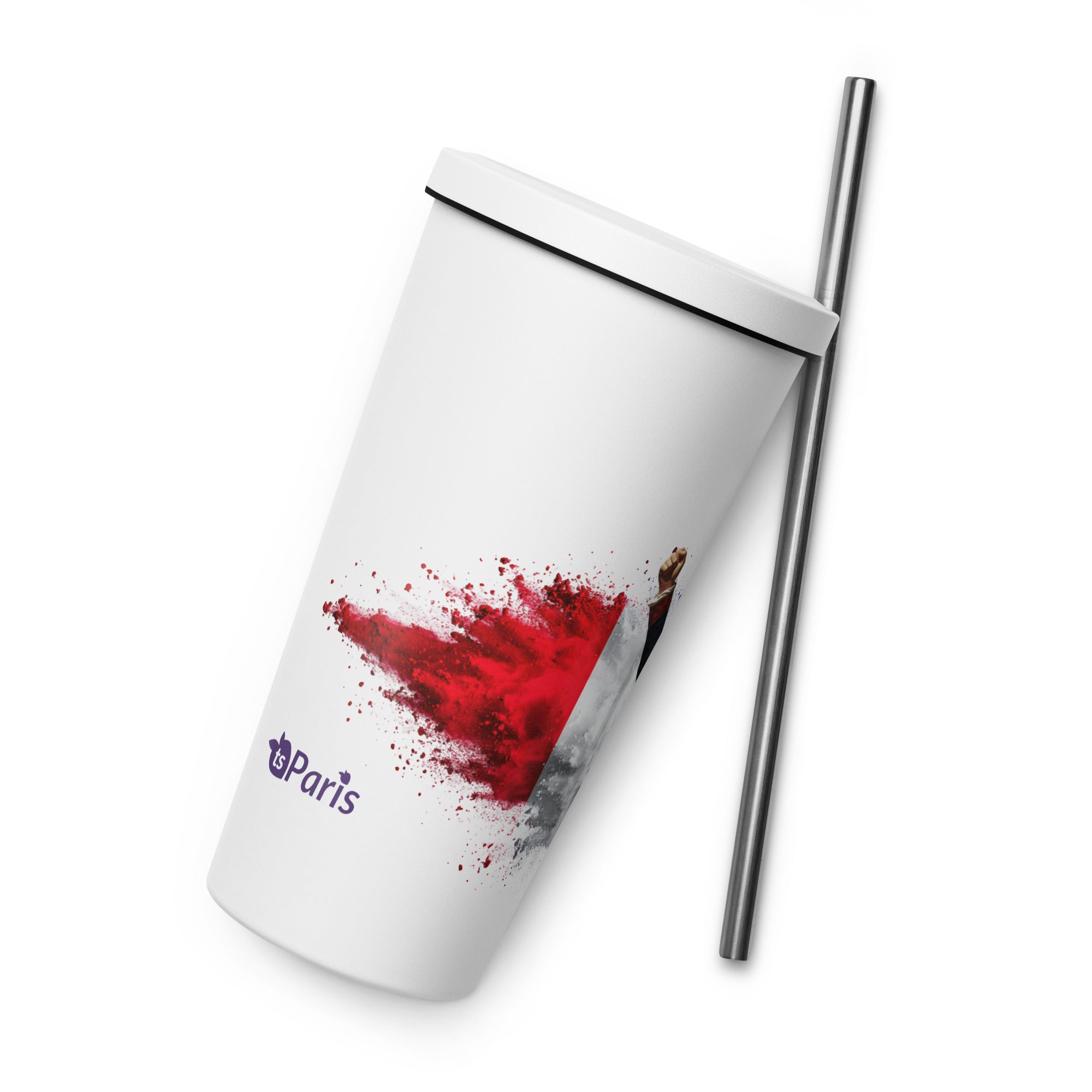 tsgabrielle® • Paris - Napoleon Bonaparte • Tumbler • Stainless Steel • White • 20 oz