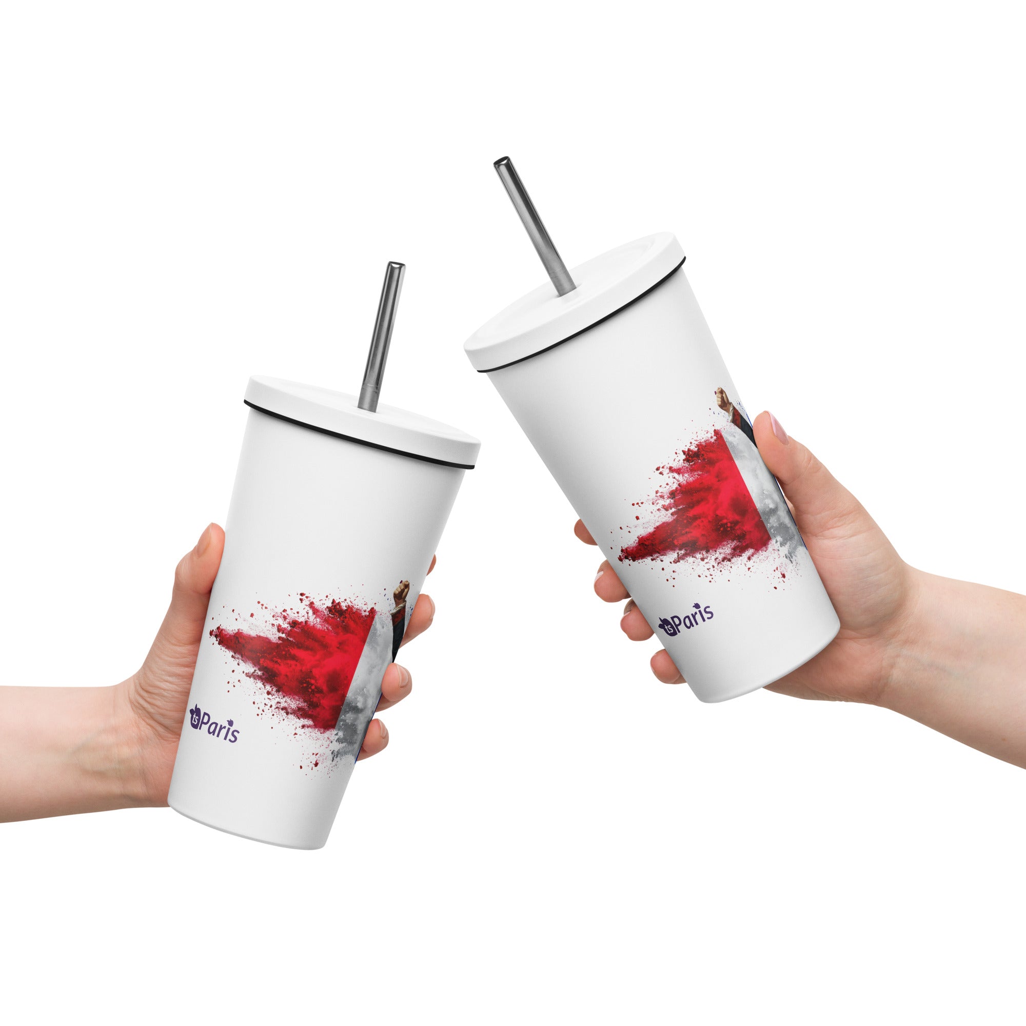 tsgabrielle® • Paris - Napoleon Bonaparte • Tumbler • Stainless Steel • White • 20 oz