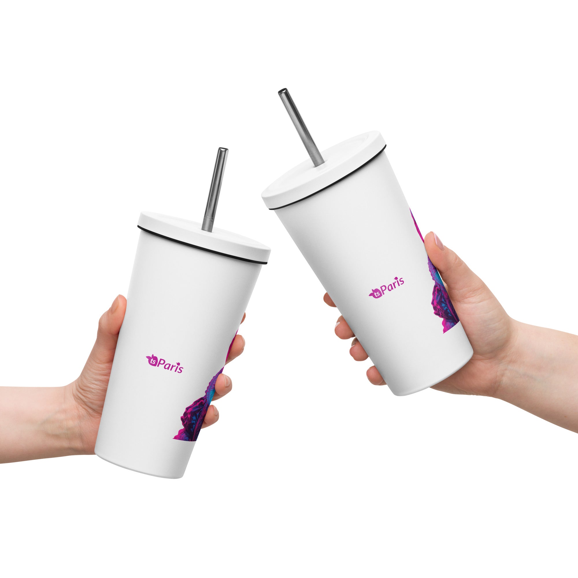 tsgabrielle® • Paris - Marie Antoinette • Tumbler • Stainless Steel • White • 20 oz