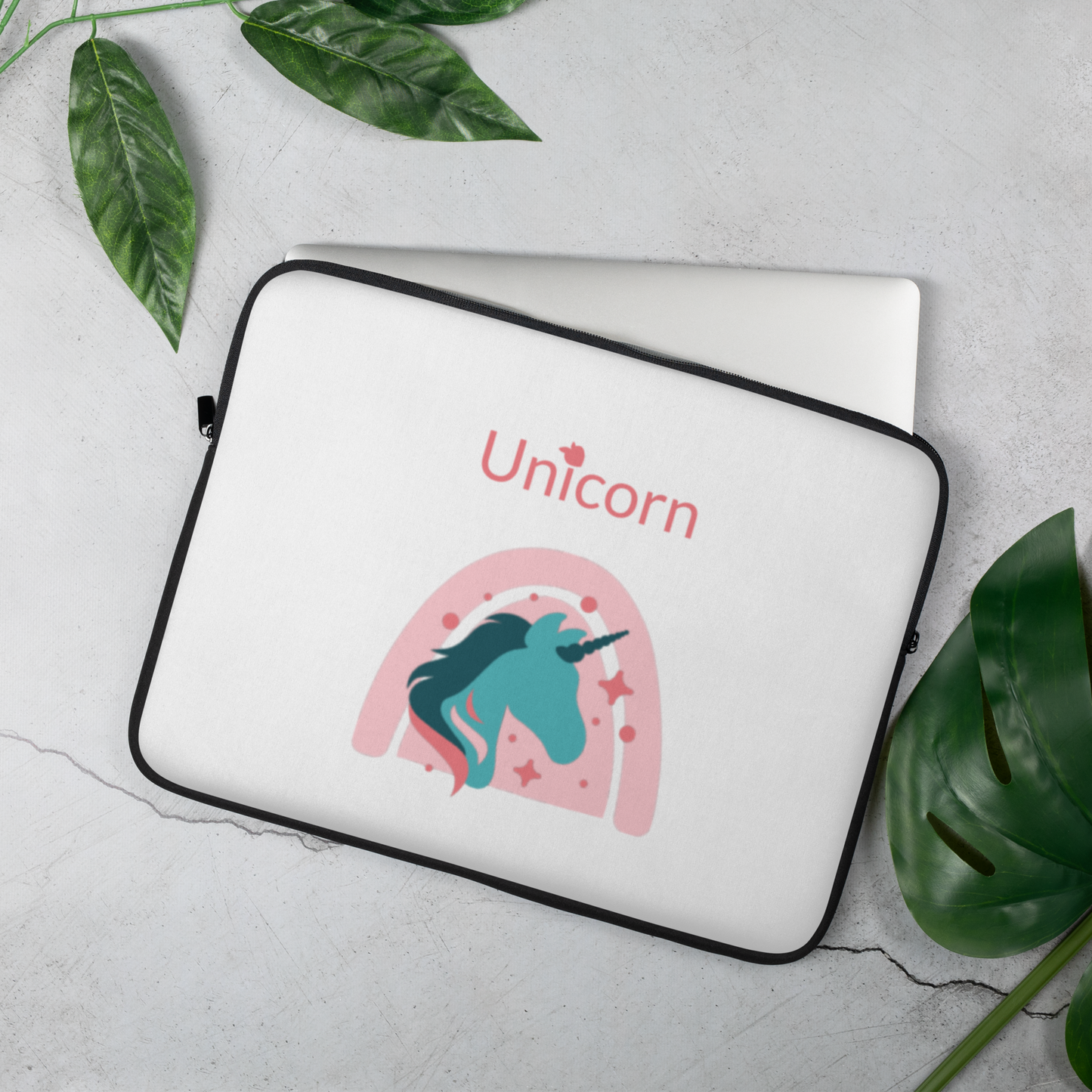 tsgabrielle • Unicorn - Seraphina • Laptop Sleeve • White • 2 Sizes - 13" and 15"