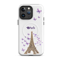 tsgabrielle® • Paris - La Tour Eiffel • Tough Case Compatible with iPhone® • MagSafe® • Latest Models • iPhone 14 Pro Max White Back cover