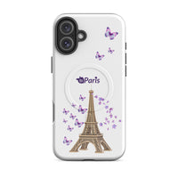 tsgabrielle® • Paris - La Tour Eiffel • Tough Case Compatible with iPhone® • MagSafe® • Latest Models • iPhone 16 Plus White Back cover
