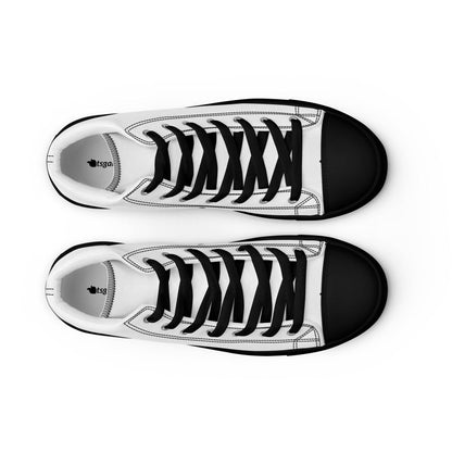 tsgabrielle • Men’s • High Top Canvas Shoes • Black Peach - tsgabrielle