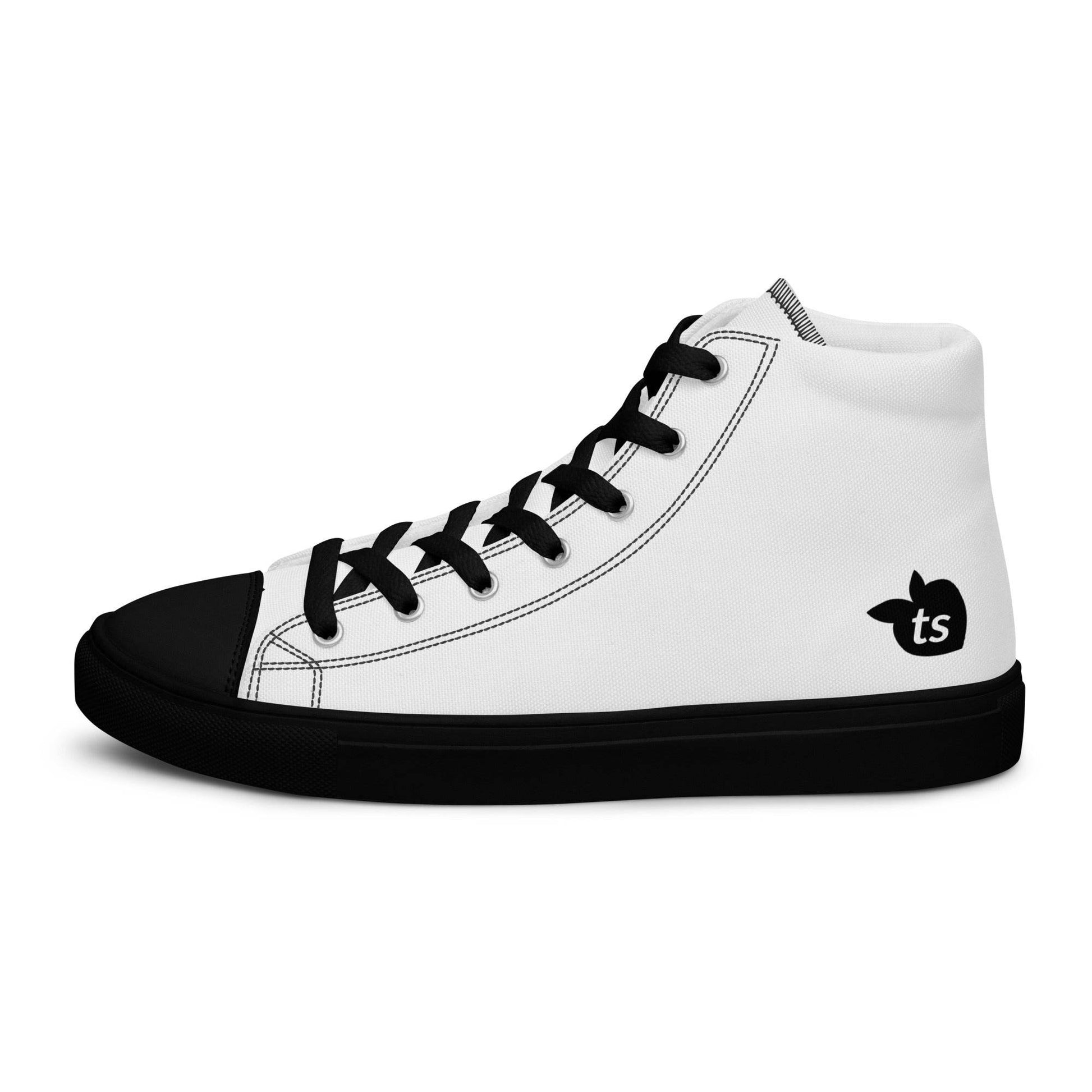 tsgabrielle • Men’s • High Top Canvas Shoes • Black Peach - tsgabrielle