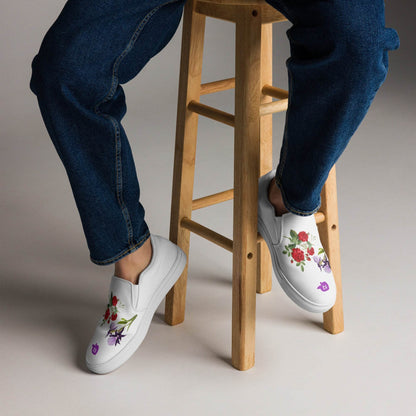 tsgabrielle • Men’s • TransFLOWer • Slip-On Canvas Shoes • White - tsgabrielle