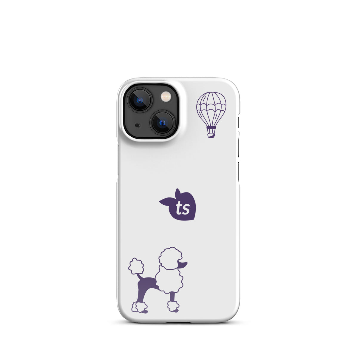 tsgabrielle® • Paris - Le Chien • Snap Case Compatible with iPhone® • White • Latest Models • iPhone 13 Mini White Back cover