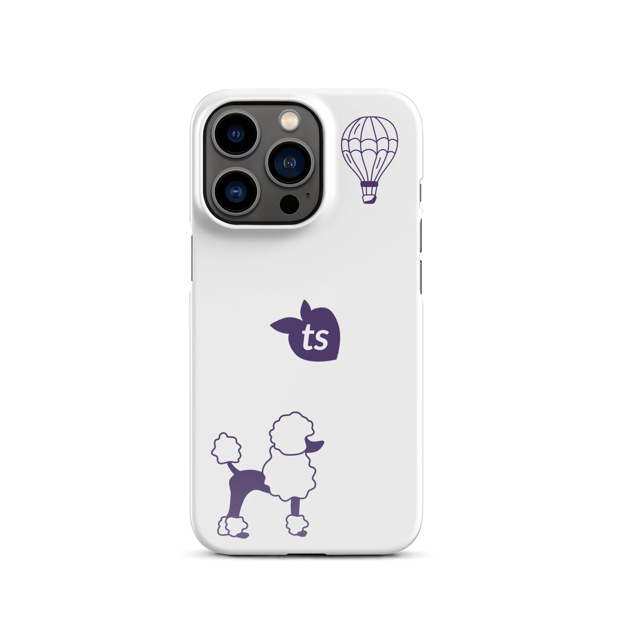 tsgabrielle® • Paris - Le Chien • Snap Case Compatible with iPhone® • White • Latest Models • iPhone 13 Pro White Back cover