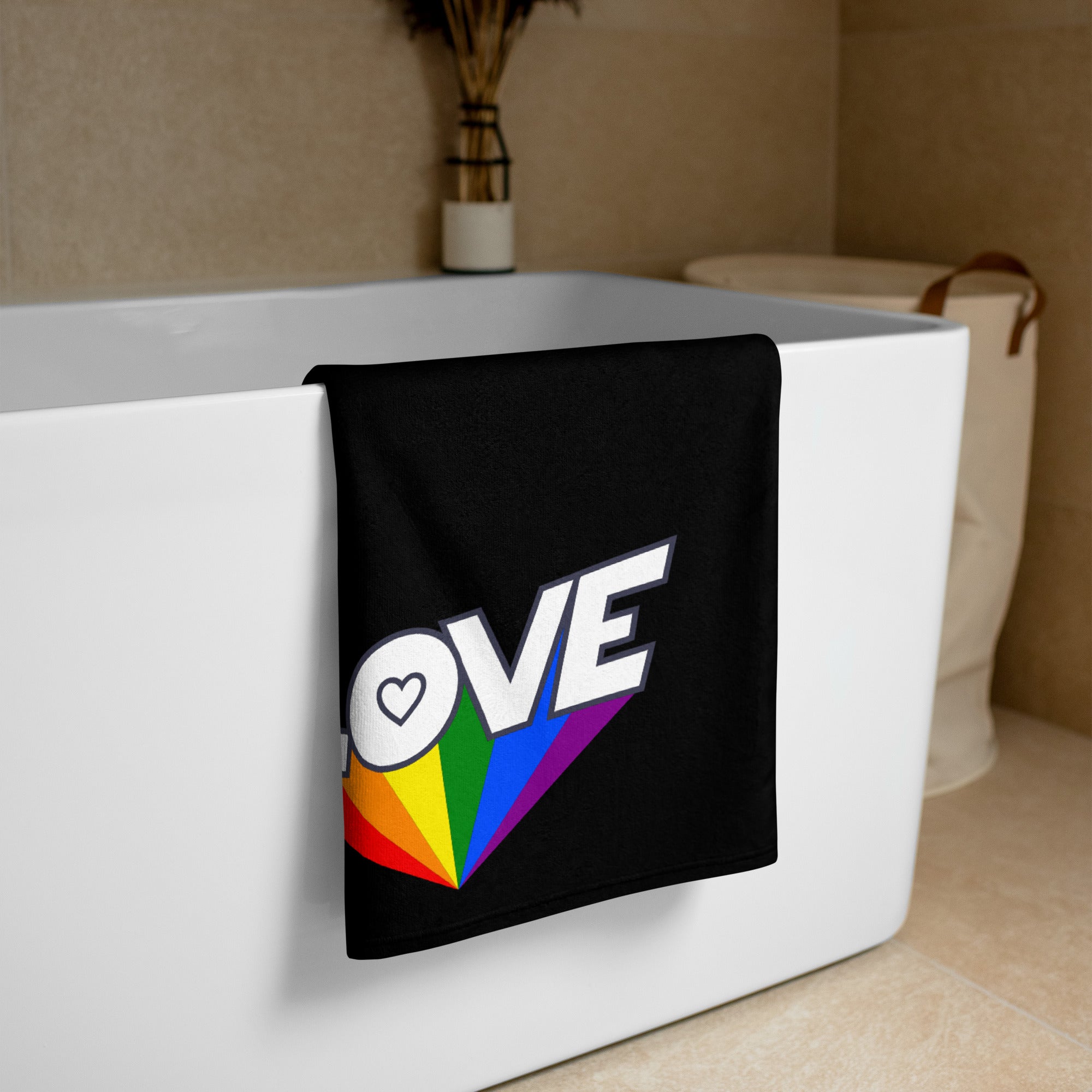tsgabrielle® • Pride 25 - Love • Towel • Black • 76 x 152 cm