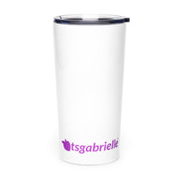 tsgabrielle® • Tapered Tumbler • White • Stainless Steel • 20 oz