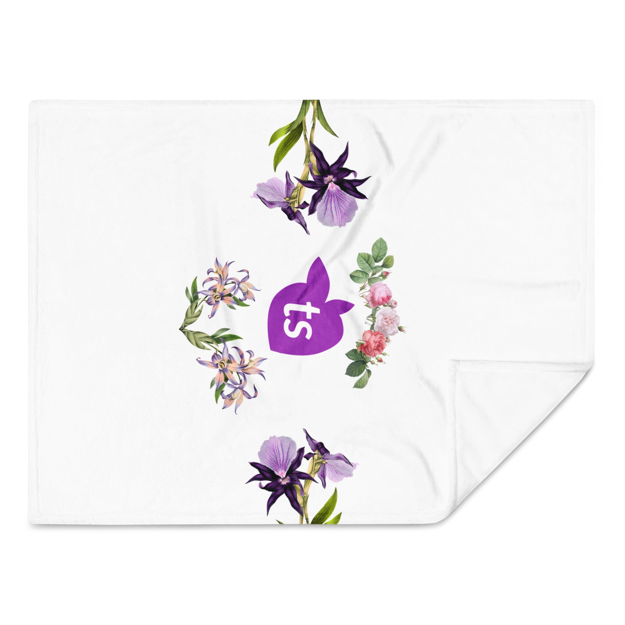 tsgabrielle® • TransFLOWer • Throw Blanket • White • 3 Sizes