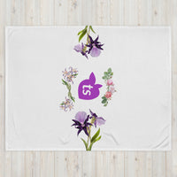 tsgabrielle® • TransFLOWer • Throw Blanket • White • 3 Sizes