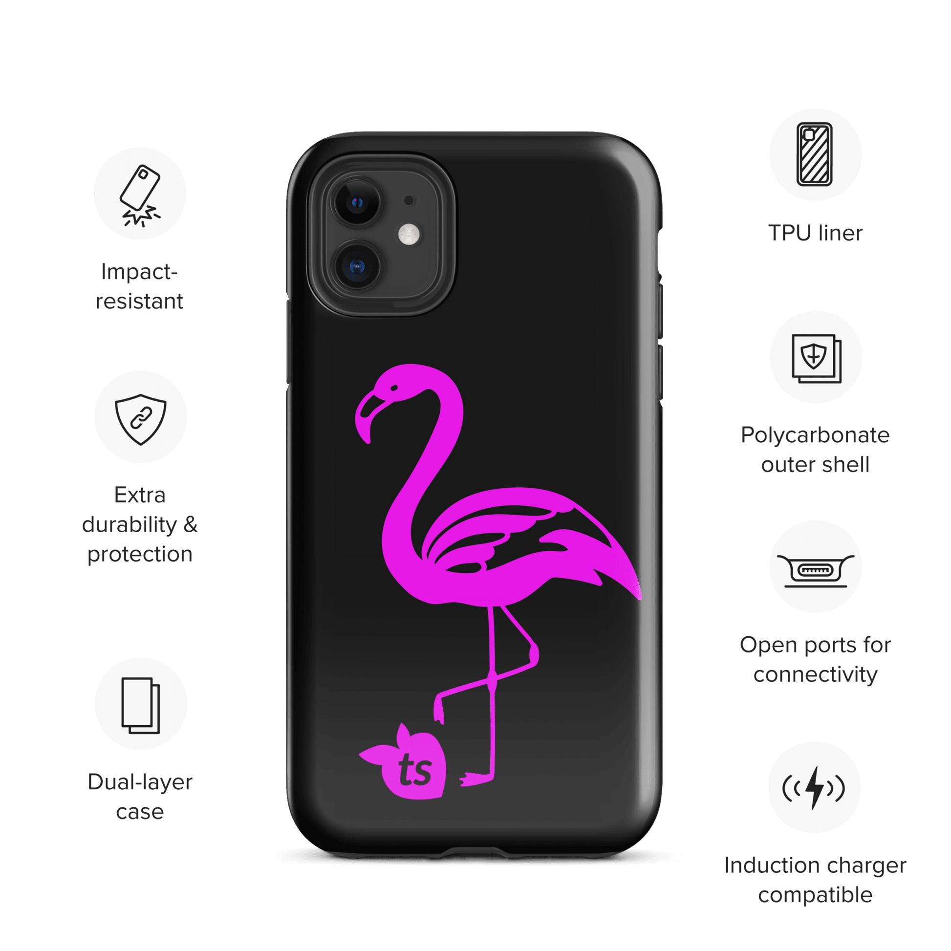 tsgabrielle • Flamant Rose • Tough Case Compatible with iPhone® • Latest Models - tsgabrielle