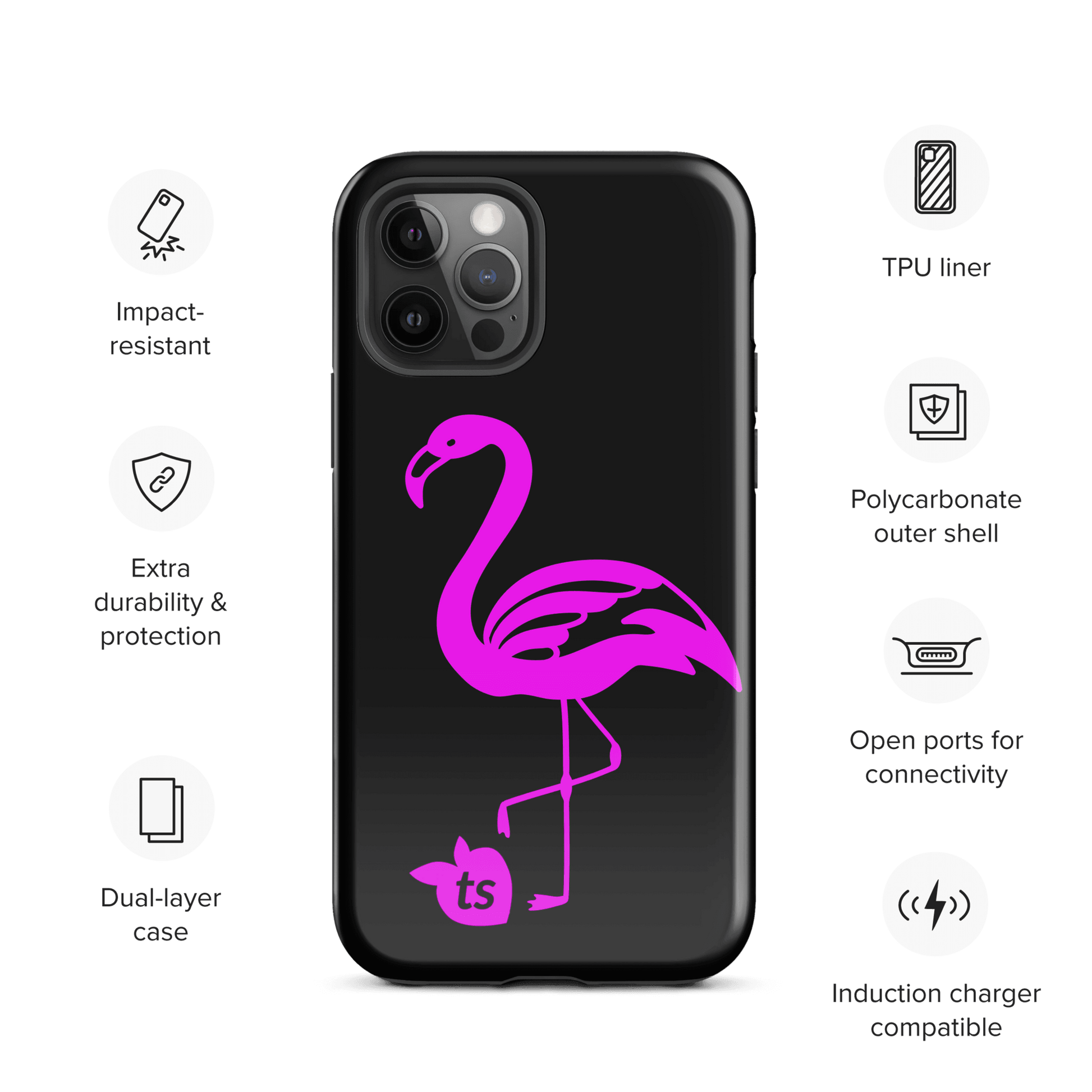 tsgabrielle • Flamant Rose • Tough Case Compatible with iPhone® • Latest Models - tsgabrielle