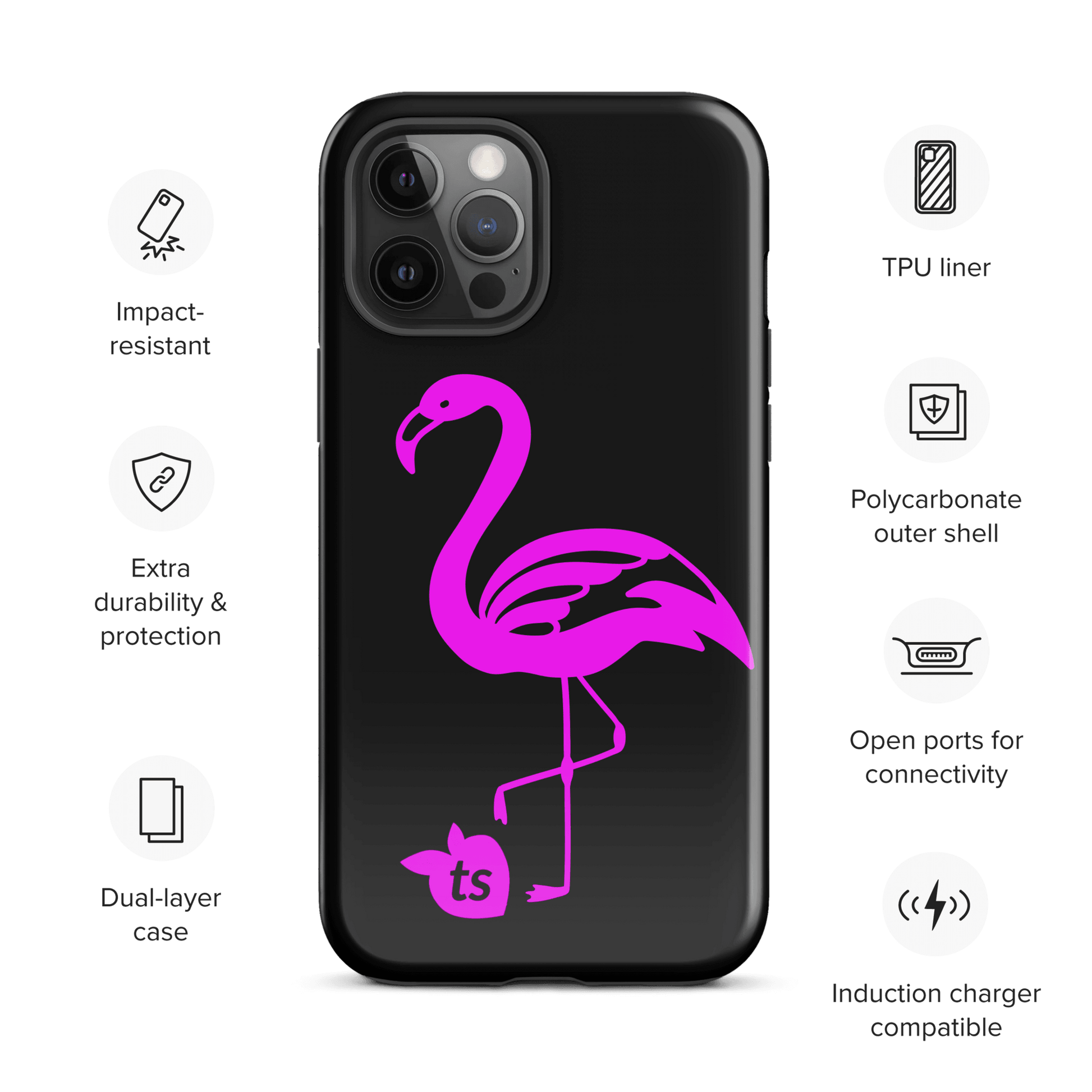 tsgabrielle • Flamant Rose • Tough Case Compatible with iPhone® • Latest Models - tsgabrielle