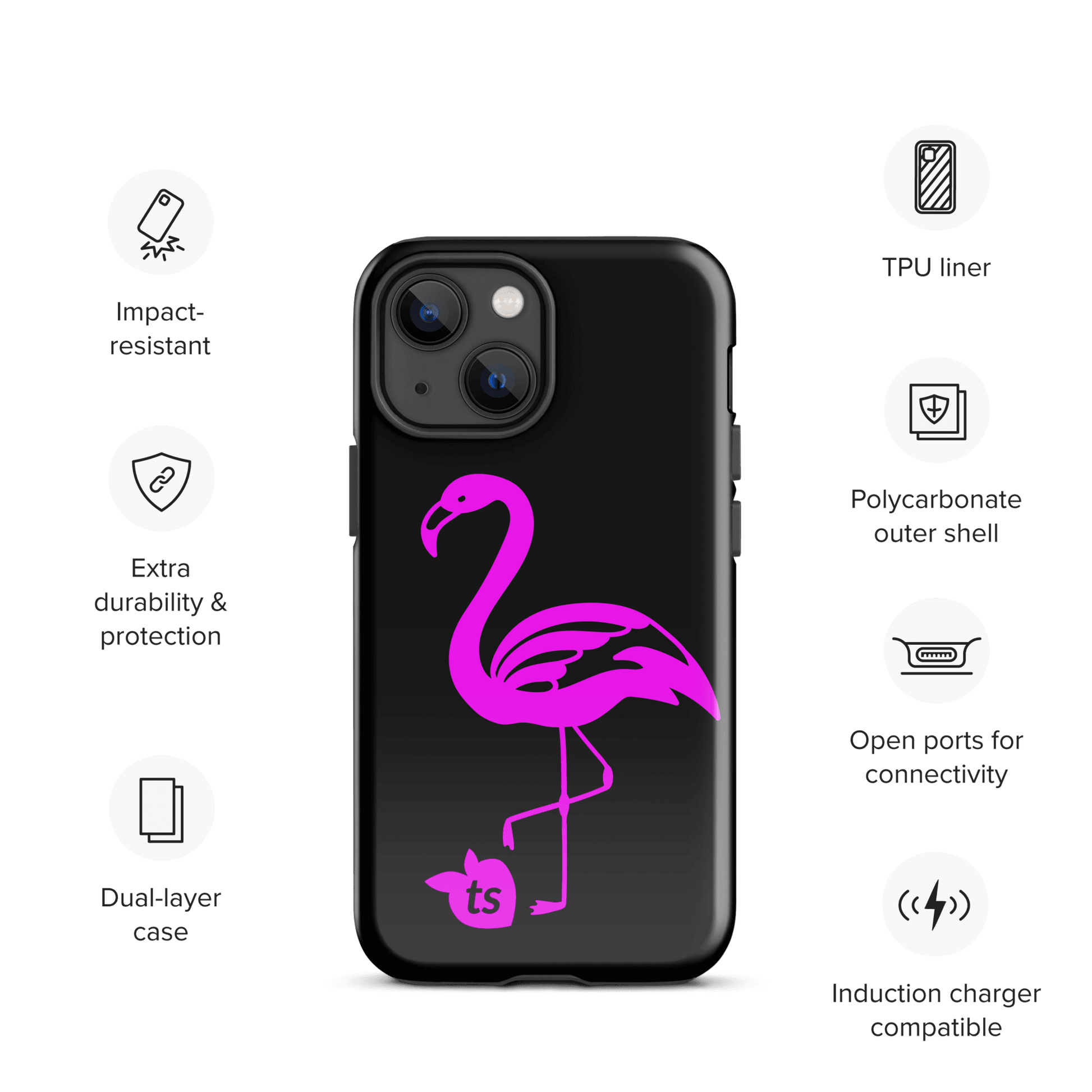 tsgabrielle • Flamant Rose • Tough Case Compatible with iPhone® • Latest Models - tsgabrielle