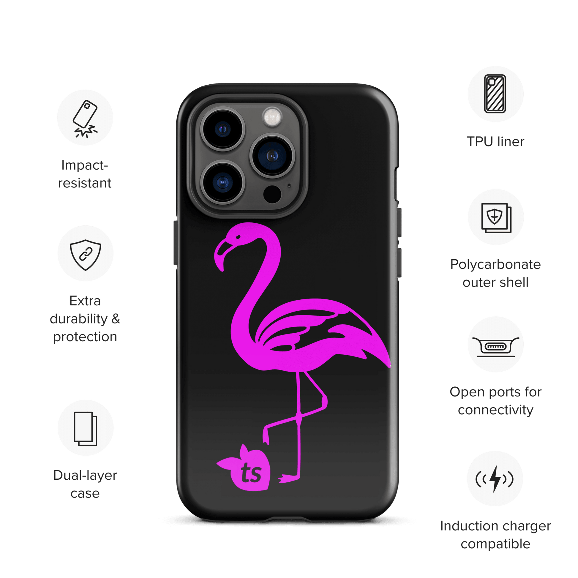 tsgabrielle • Flamant Rose • Tough Case Compatible with iPhone® • Latest Models - tsgabrielle
