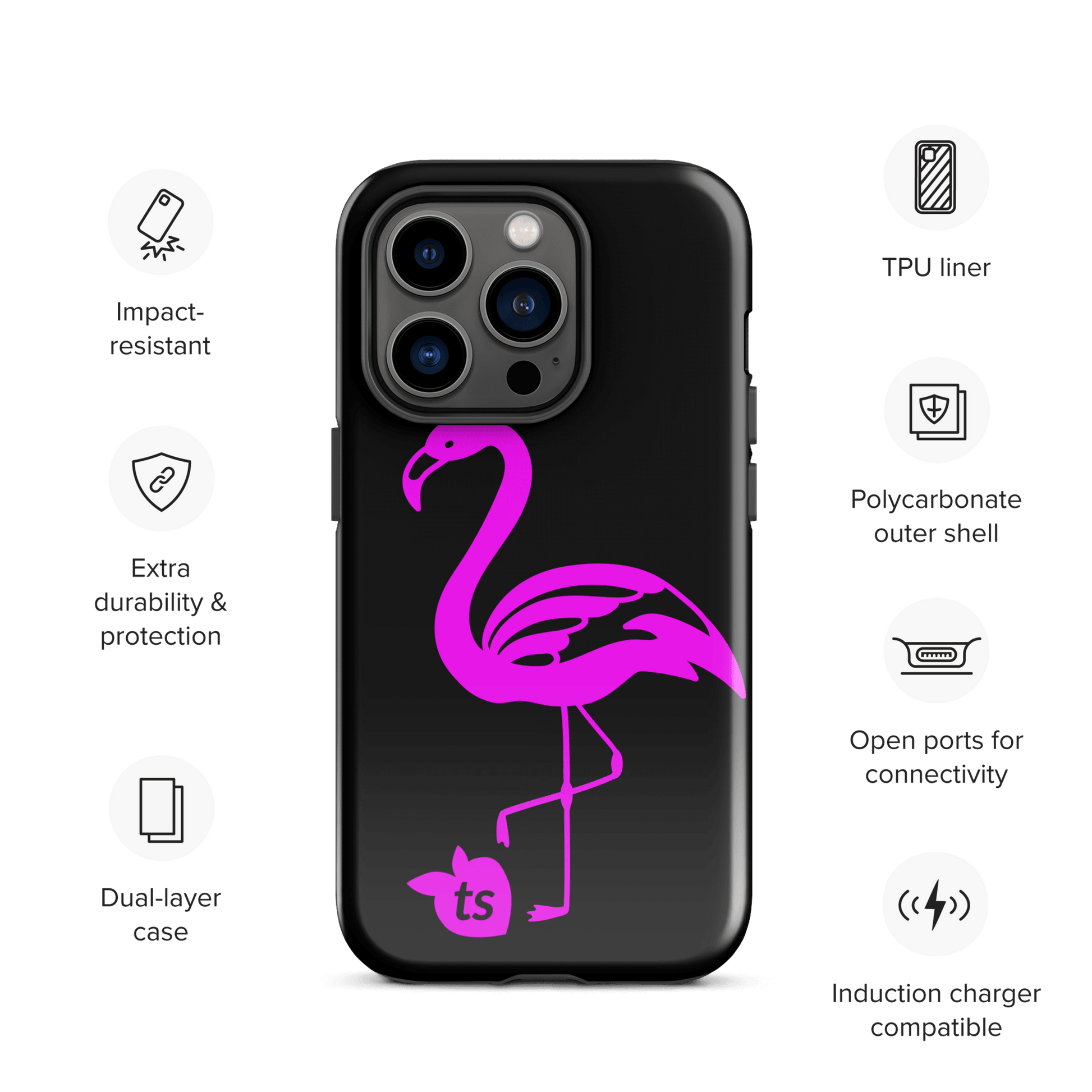 tsgabrielle • Flamant Rose • Tough Case Compatible with iPhone® • Latest Models - tsgabrielle