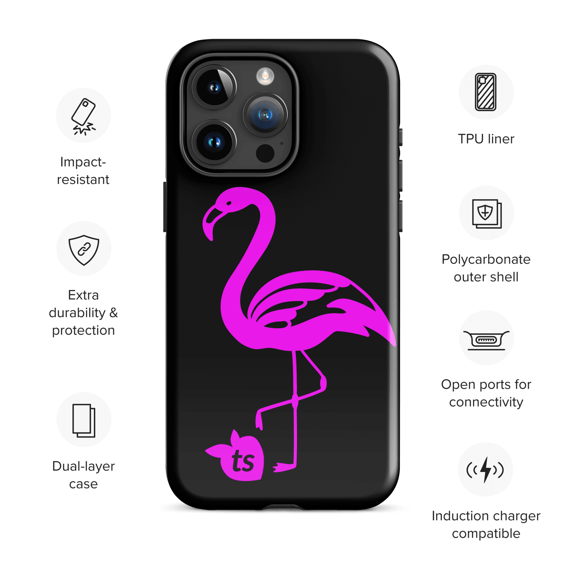 tsgabrielle • Flamant Rose • Tough Case Compatible with iPhone® • Latest Models - tsgabrielle