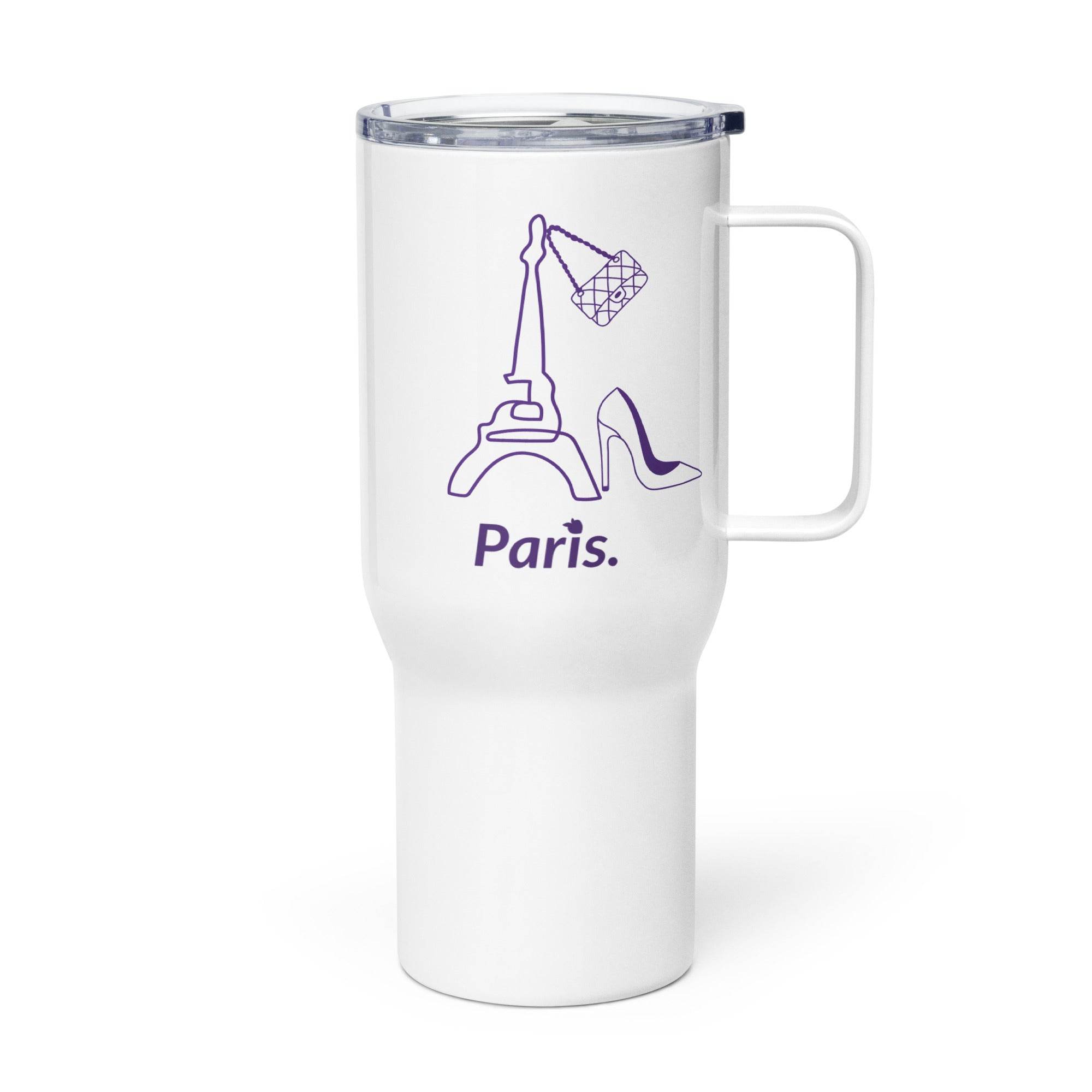 tsgabrielle • Paris • Tumbler • Stainless Steel • White • 2 Sizes – 25 oz & 40 oz - tsgabrielle