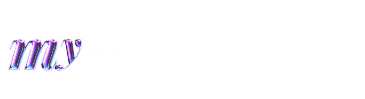 Colorful 'my' text on a white background