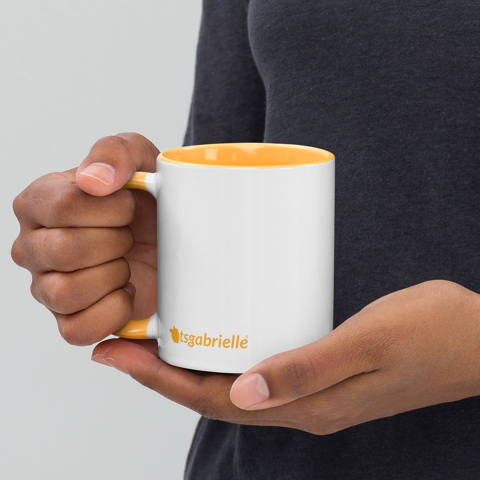 tsgabrielle® • Mug with Color Golden Yellow Inside • 11 oz